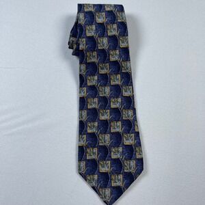 Robert Talbott Best of Class Nordstrom Men's Blue Silk Designer Tie Geometric